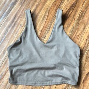 Women’s flex v neck crop top in grey - All In Motion. Size Medium